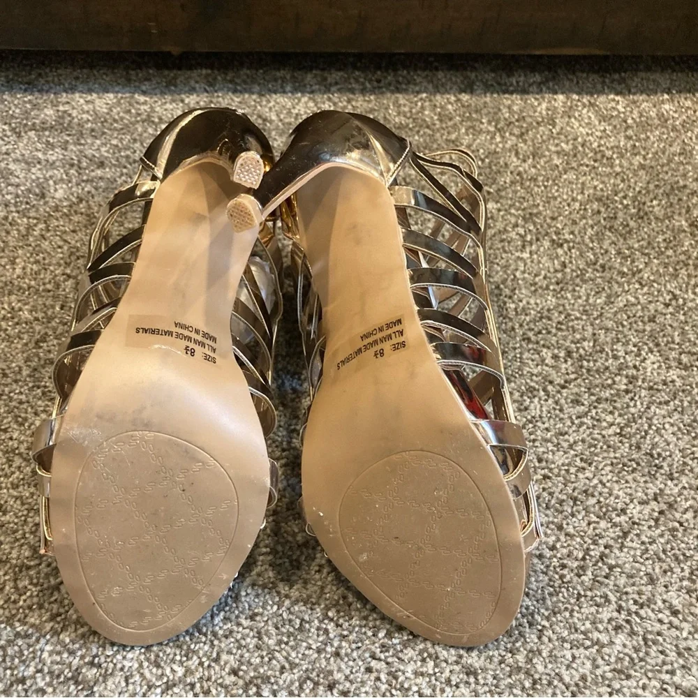 Qupid Rose Gold Heels - Glee-329 - Size 8.5